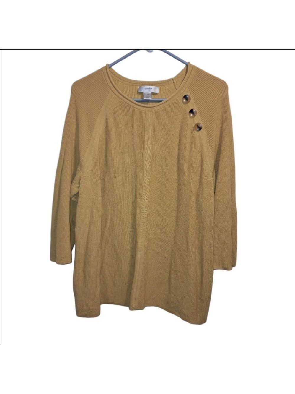 CJ Banks Mustard Yellow Sweater 2XL